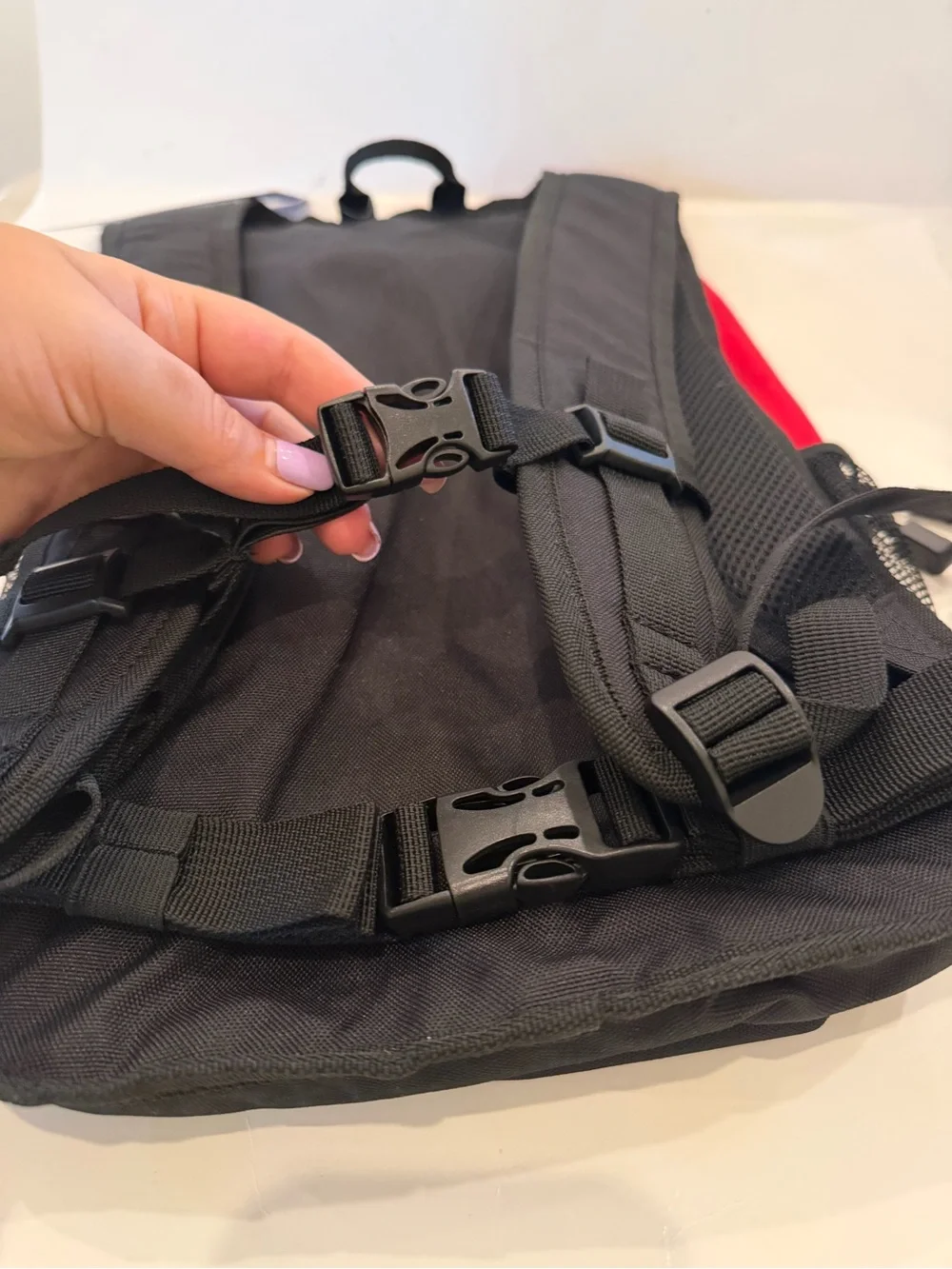 NWT Everest Mini Hiking Pack Red and Black Unisex Backpack